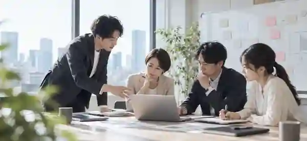 プロジェクトチームで業務を進めるイメージ