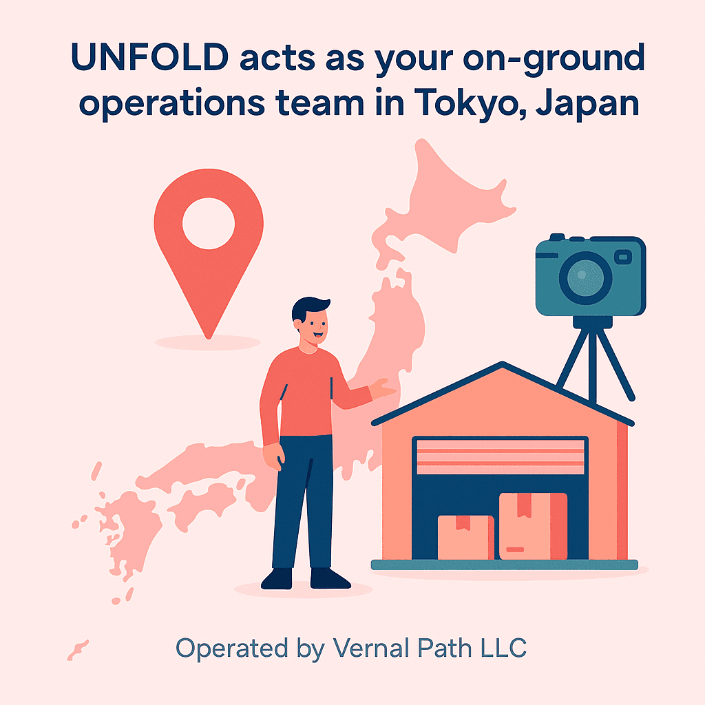 UNFOLD acts as your on-the-ground operations team in Tokyo, Japan